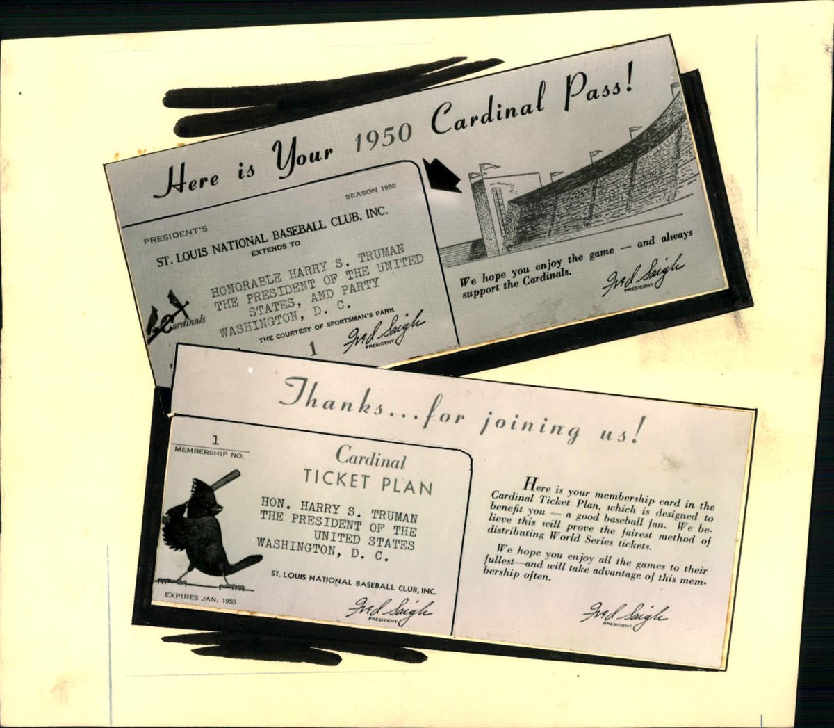 1950 Cardinals pass.

#STLCards #ForTheLou