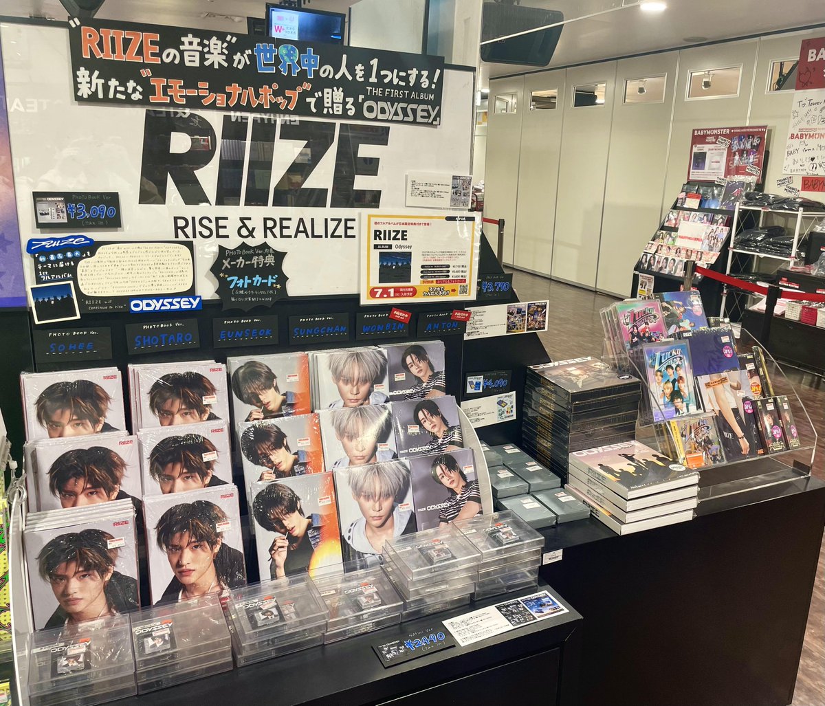 タワ渋kpop】 🌎RIIZE 「ODYSSEY」🎧🎶// 【並行輸入盤】全形態5⃣Fに
