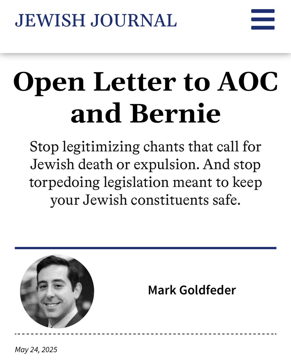Stacey E. Burke (@staceyeburke) on Twitter photo “Stop legitimizing chants that call for Jewish death or expulsion. And stop torpedoing legislation meant to keep your Jewish constituents safe.” - <a href="/MarkGoldfeder/">Mark Goldfeder</a> in <a href="/JewishJournal/">Jewish Journal</a>
🔗 to full piece in comment below “Stop legitimizing chants that call for Jewish death or expulsion. And stop torpedoing legislation meant to keep your Jewish constituents safe.” - <a href="/MarkGoldfeder/">Mark Goldfeder</a> in <a href="/JewishJournal/">Jewish Journal</a>
🔗 to full piece in comment below