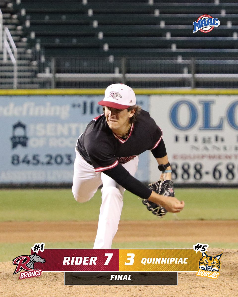 Rider 7, Quinnipiac 3 - FINAL

BRONCS ADVANCE TO CHAMPIONSHIP SERIES TOMORROW VS FAIRFIELD ❗️

#GoBroncs #MAACBaseball