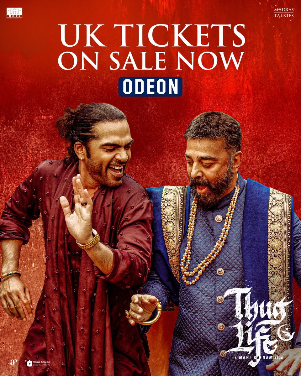 Boleyn Cinema (@cinema_boleyn) on Twitter photo UK, #ThugLife tickets officially live at <a href="/ODEONCinemas/">ODEON</a> ๐ฅ
Experience the big-screen intensity as #KamalHaasan and #STR collide in the blockbuster event of the year. Get your tickets now! ๐ฅต๐ฅต <a href="/ahimsafilms/">Ahimsa Entertainment</a>
<a href="/ikamalhaasan/">Kamal Haasan</a> <a href="/SilambarasanTR_/">Silambarasan TR</a> <a href="/arrahman/">A.R.Rahman</a> <a href="/RKFI/">Raaj Kamal Films International</a> <a href="/MadrasTalkies_/">Madras Talkies</a> UK, #ThugLife tickets officially live at <a href="/ODEONCinemas/">ODEON</a> ๐ฅ
Experience the big-screen intensity as #KamalHaasan and #STR collide in the blockbuster event of the year. Get your tickets now! ๐ฅต๐ฅต <a href="/ahimsafilms/">Ahimsa Entertainment</a>
<a href="/ikamalhaasan/">Kamal Haasan</a> <a href="/SilambarasanTR_/">Silambarasan TR</a> <a href="/arrahman/">A.R.Rahman</a> <a href="/RKFI/">Raaj Kamal Films International</a> <a href="/MadrasTalkies_/">Madras Talkies</a>