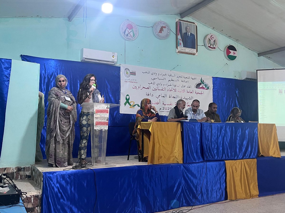 El jueves pasado la coordinadora en terreno y la coordinadora de sede de ANARASD participaron en la 2nda asamblea de la Unión de Psicologas Saharauis.  
ANARASD seguirá apoyando la salud mental en los campamentos.

ANARASD por un Sahara Libre/Sahara Aske!!!🇪🇭