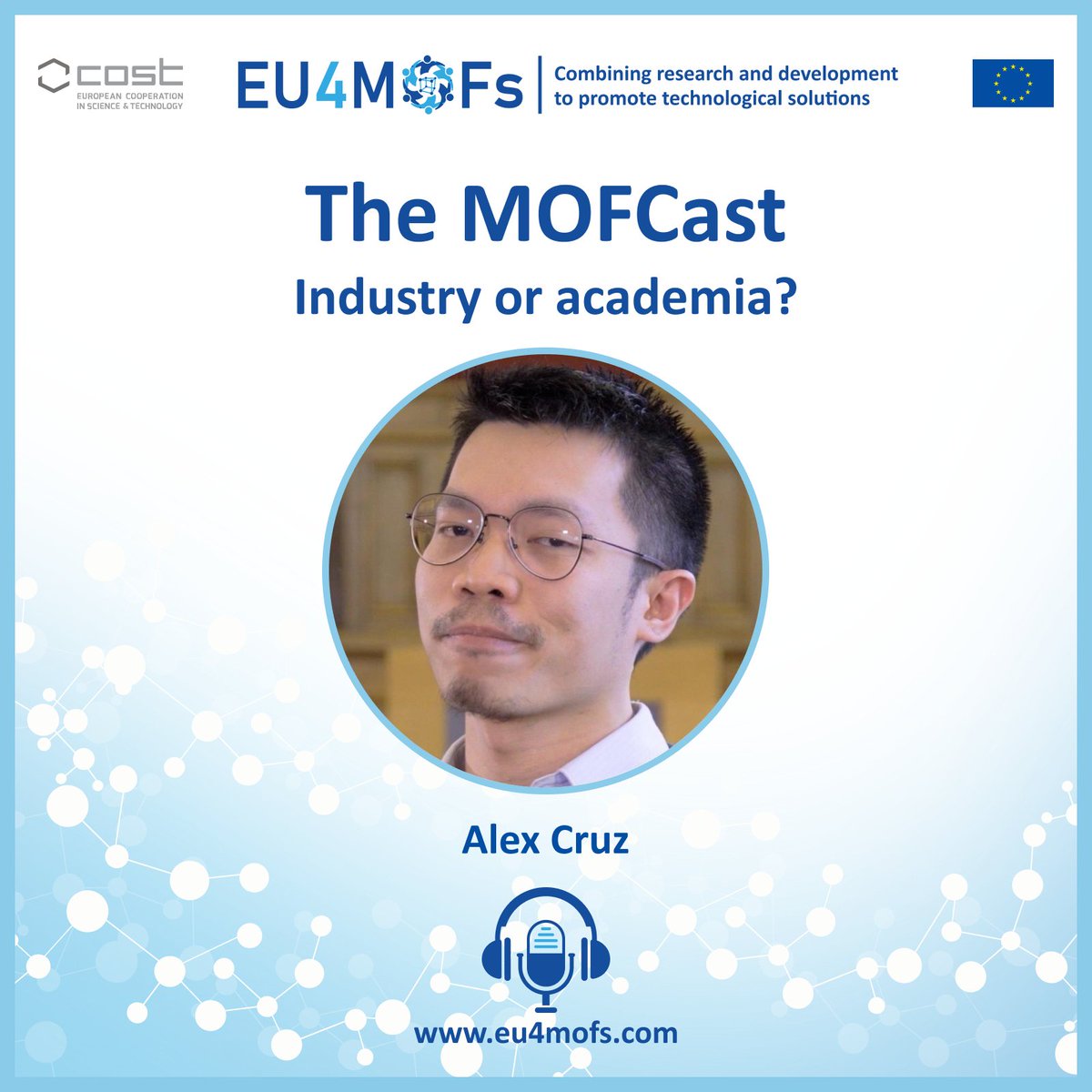 EU4MOFs (@eu4mofs) on Twitter photo 🎙️ New MOFcast episode!
<a href="/TCheungsters/">The_Cheungsters</a> chats with Alex Cruz (Baker Hughes) on the classic question: Industry or Academia?
🔍 Career path, motivation, and the future of MOFs & materials science.
🎧 Tune in: shows.acast.com/the-mofcast/ep…
#COSTAction #MOFs 🎙️ New MOFcast episode!
<a href="/TCheungsters/">The_Cheungsters</a> chats with Alex Cruz (Baker Hughes) on the classic question: Industry or Academia?
🔍 Career path, motivation, and the future of MOFs & materials science.
🎧 Tune in: shows.acast.com/the-mofcast/ep…
#COSTAction #MOFs