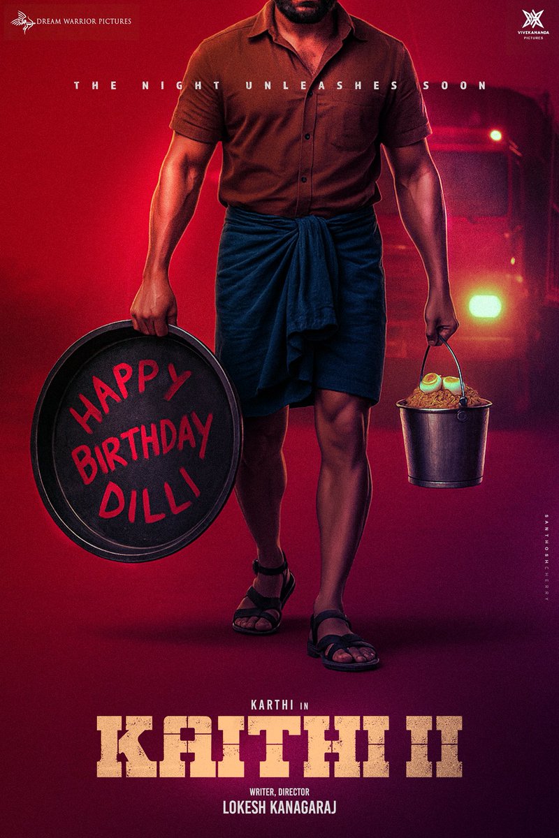 Here's wishing one of most versatile and dedicated, humble and most loved <a href="/Karthi_Offl/">Karthi</a> a very happy birthday 😍🎉

Wishing an amazing year ahead,
Looking forward for most awaited #Kaithi2 , #Dilli 's untold story to hit the Big screen 

A <a href="/SanthoshCherrry/">Santhosh Andaluri</a> design 😎

#HBDKarthi
