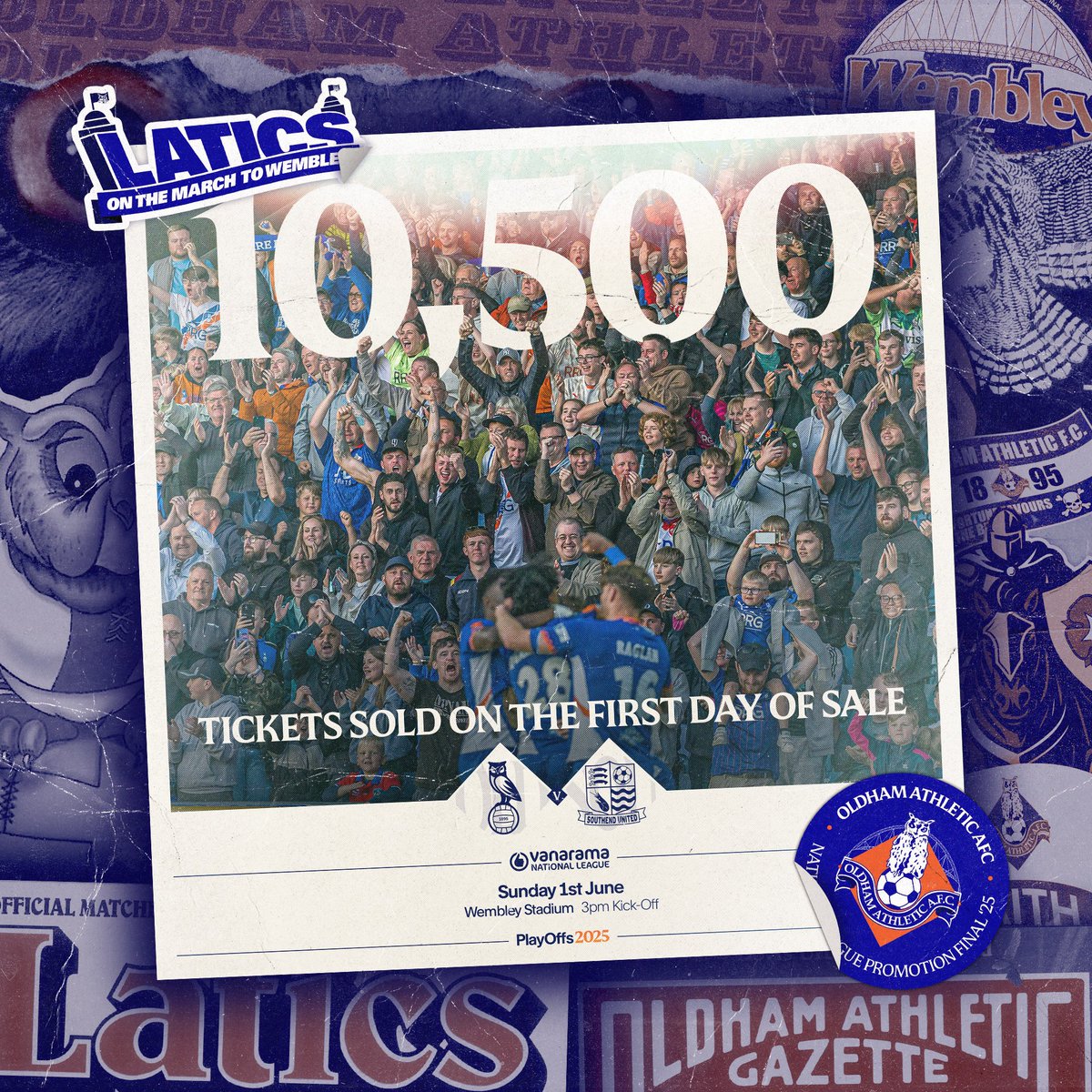 ᴛʜᴇ sʜʀɪᴍᴘᴇʀs ᴀʀᴇ ʟᴇᴀᴅɪɴɢ ᴏɴ ᴛʜᴇ ғɪʀsᴛ ᴅᴀʏ  ᴏғ ᴛɪᴄᴋᴇᴛ sᴀʟᴇs...

#southendunited #wembely
🇬🇧⚓️⚔️✈️🇬🇧
𝙎𝙪𝙘𝙘𝙚𝙨𝙨 𝙞𝙨 𝙏𝙚𝙢𝙥𝙤𝙧𝙖𝙧𝙮 𝙇𝙤𝙮𝙖𝙡𝙩𝙮 𝙄𝙨 𝙁𝙤𝙧𝙚𝙫𝙚𝙧
ⒸⓁⓊⒷ ⒸⓇⓄⓌⓃ ⒸⓄⓊⓃⓉⓇⓎ