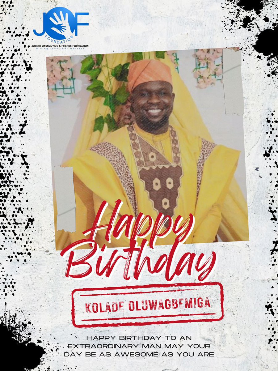 JofFoundation's tweet photo. 🎂Happy Birthday to an exceptional leader and devoted servant.

Your dedication and tireless commitment to both JOFF and your wider leadership role continue to uplift and empower many. May this new year of your life be filled with divine favour.

Cheers to a life of impact. https://t.co/hizY9vR2E6