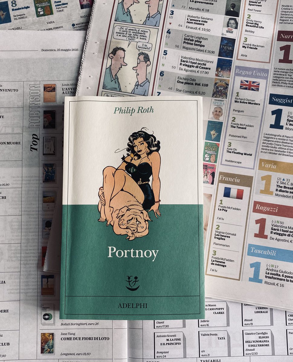giulia civiletti (@gicivi) on Twitter photo “Pazzesco! Come sarebbe stato contento!”
Livia Manera Sambuy
Philip Roth
Portnoy
A cura di Matteo Codignola
<a href="/adelphiedizioni/">Adelphi Edizioni</a>
Fabula, 421
2025, pp. 283
Nelle classifiche
25.5.2025 “Pazzesco! Come sarebbe stato contento!”
Livia Manera Sambuy
Philip Roth
Portnoy
A cura di Matteo Codignola
<a href="/adelphiedizioni/">Adelphi Edizioni</a>
Fabula, 421
2025, pp. 283
Nelle classifiche
25.5.2025