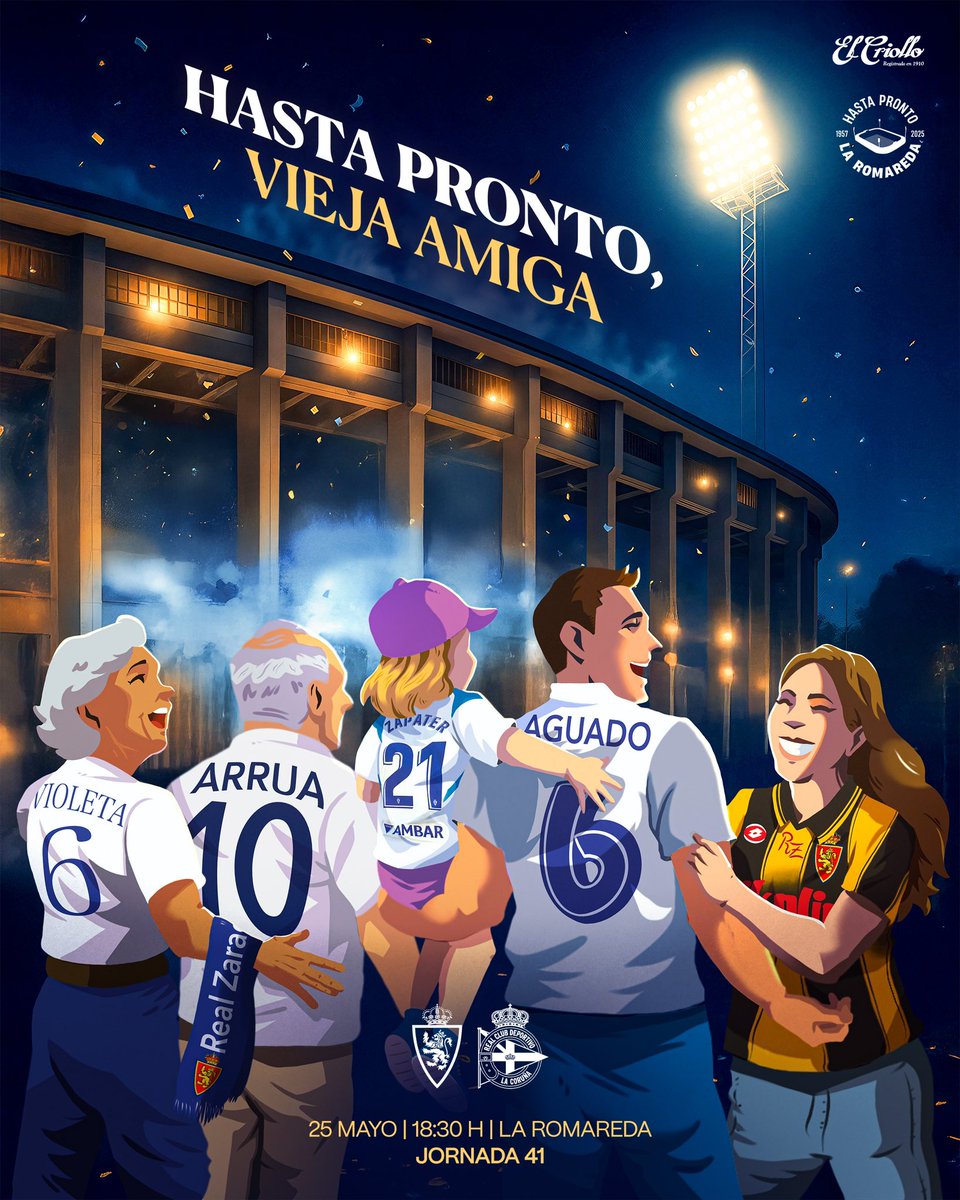 Otra vez en nuestro estadio 

En la vieja Romareda 

Todos juntos, zaragocistas 🤍