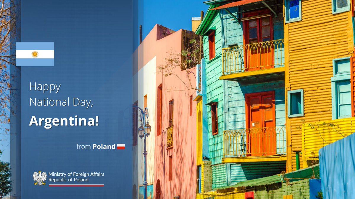 We extend our best wishes to the people of Argentina on the occasion of their national holiday! 🪇

May this day bring you joy and celebration.

Greetings from Poland! 🇵🇱🇦🇷