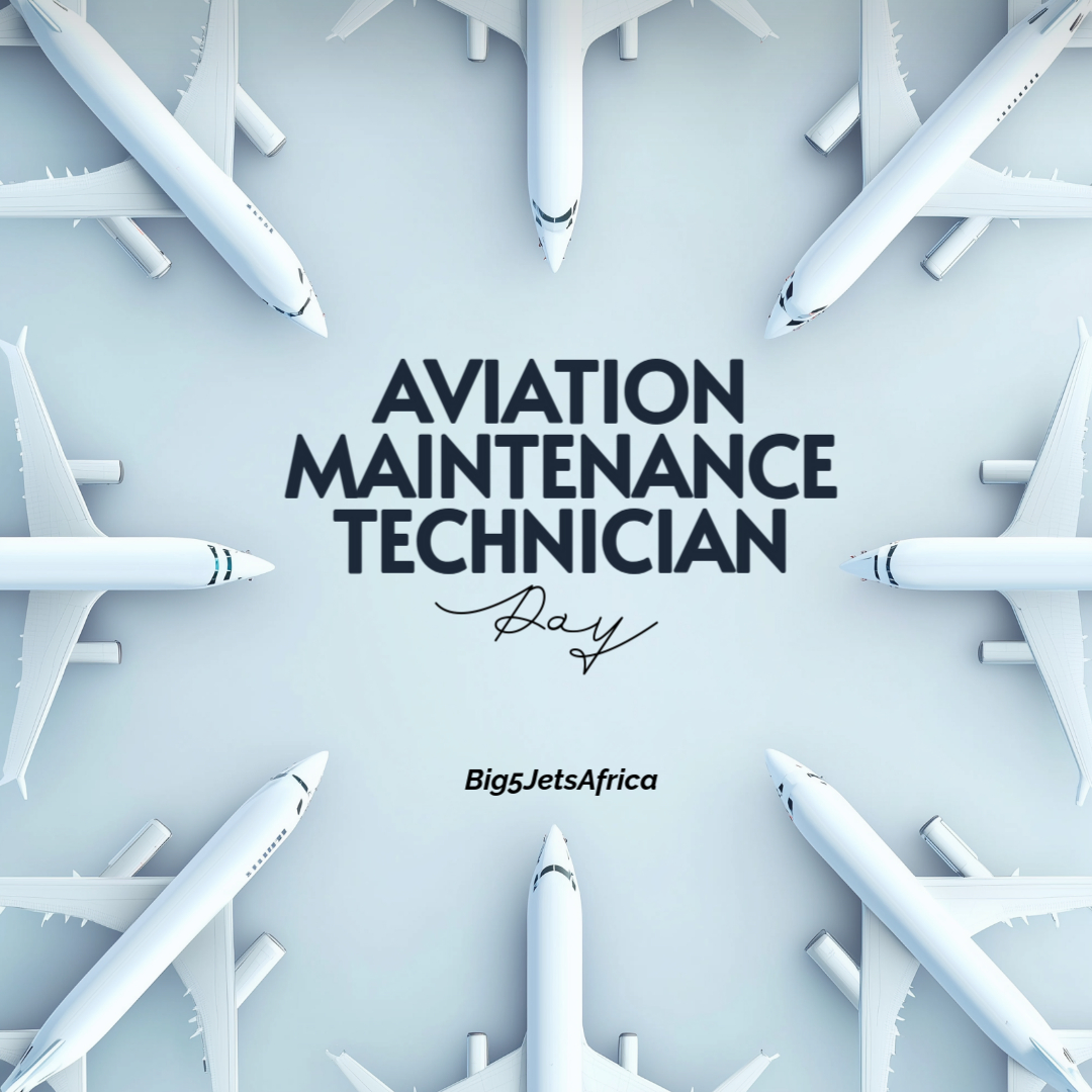 big5jets's tweet photo. 🔧✈️ Behind Every Safe Flight is a Skilled Hand. Today, we celebrate the unsung heroes of aviation — our Aircraft Maintenance Technicians. 
 #Big5JetsAfrica #AMTDay #AircraftMaintenanceTechnicianDay #AviationHeroes #SafetyInTheSky #BehindTheScenesOfAviation #ThankYouTechs https://t.co/thiArFlZ8x