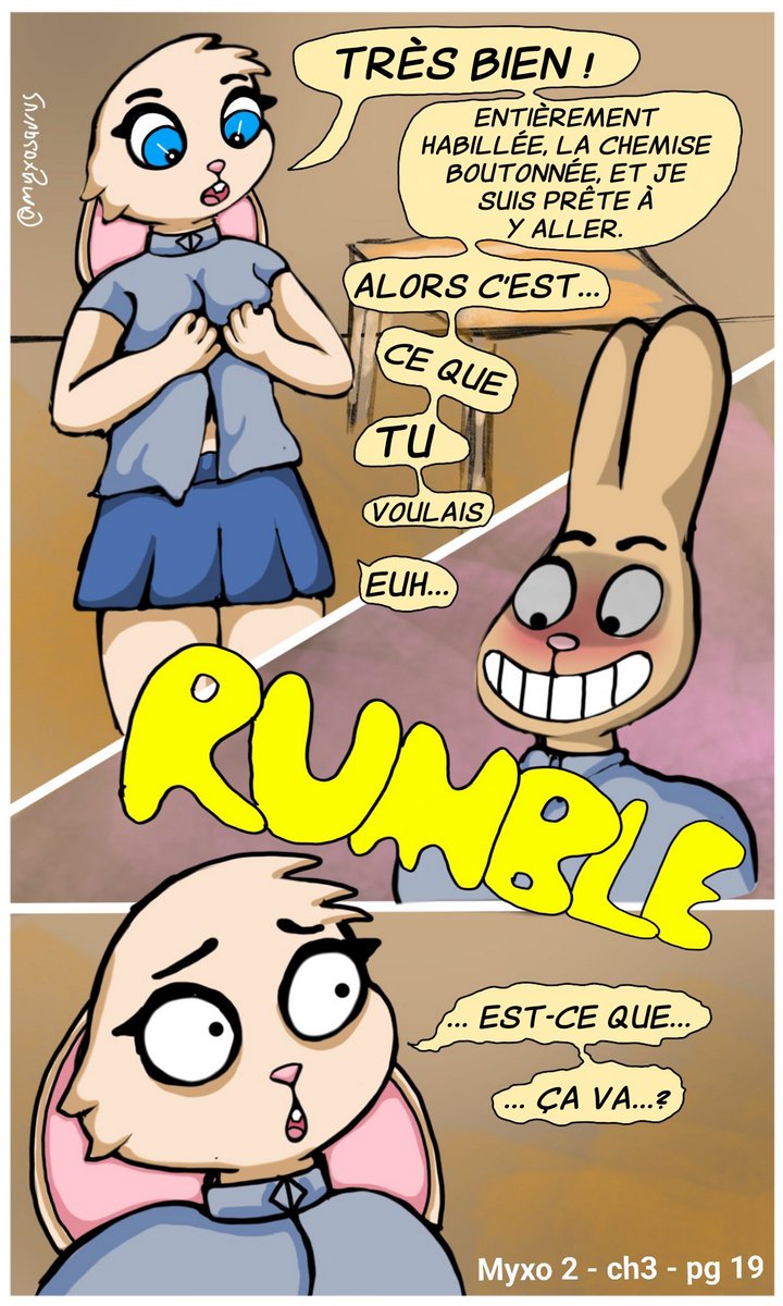 🇫🇷 Traduction française de la page 19 du chapitre 3 du comic "Myxo 2"

🇬🇧 French translation of the page 19 of the chapter 3 of the comic "Myxo 2"

🎨 <a href="/myxosaurus/">🔞 Myxo🔞</a>

⚠️ ART IS NOT MINE ! ⚠️