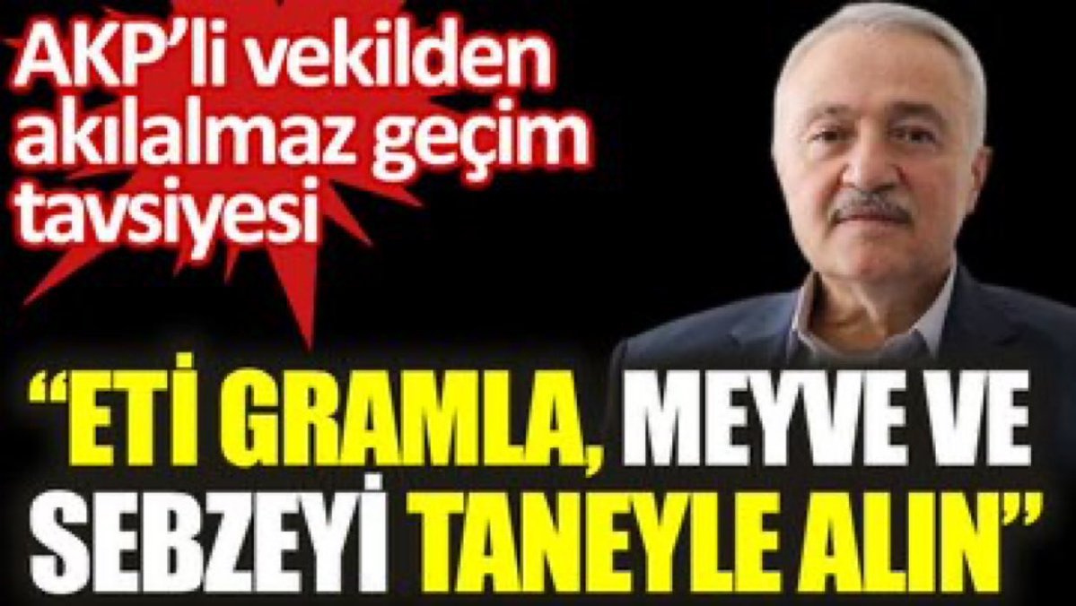 Emekli Kardeşim 
AKP li vekil 
Eti gramla 
Meyve ve Sebzeyi Taneyle Alın diyor 
Bizim taneyle aldığımız Domates fiyatına da 
Meclis lokantasında pirzola yiyor 
OY VERİRKEN UNUTMA BUNU EMEKLİ 
KABAHAT SENİN DEĞİL BE EFENDİ, KABAHAT SENİ O MEVKİYE TAŞIYANDA. 
#EmekliMemur