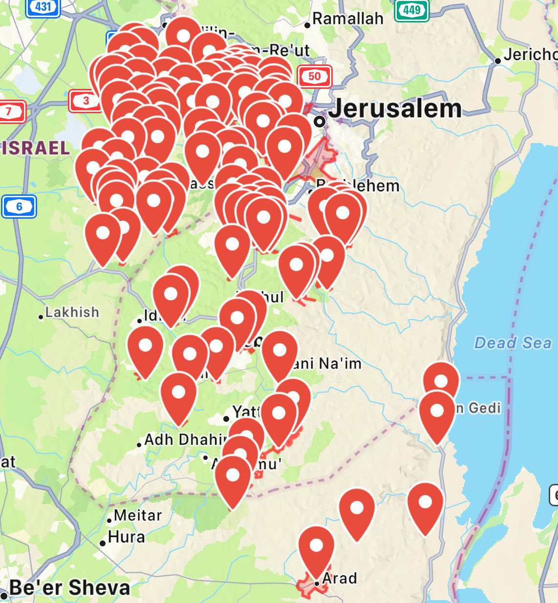 لدوي صافرات الإنذار في مناطق القدس والضفة الغربية بعد إطلاق صاروخ من اليمن (أرشيفية، حساب الجيش الإسرائيلي في إكس). 