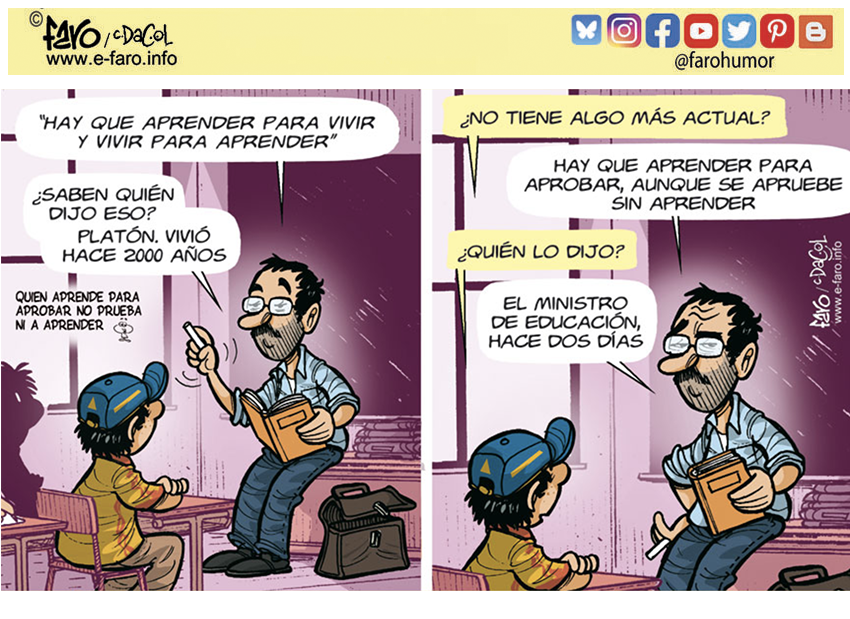 Los gobiernos son insistentes en pedir datos que confirmen que su modelo educativo va bien.
Escuelas de institutos son hábiles en darles los datos que piden, aunque el modelo educativo no vaya bien.
De ahí, por ejemplo, el buen dato del descenso de alumnos repetidores.