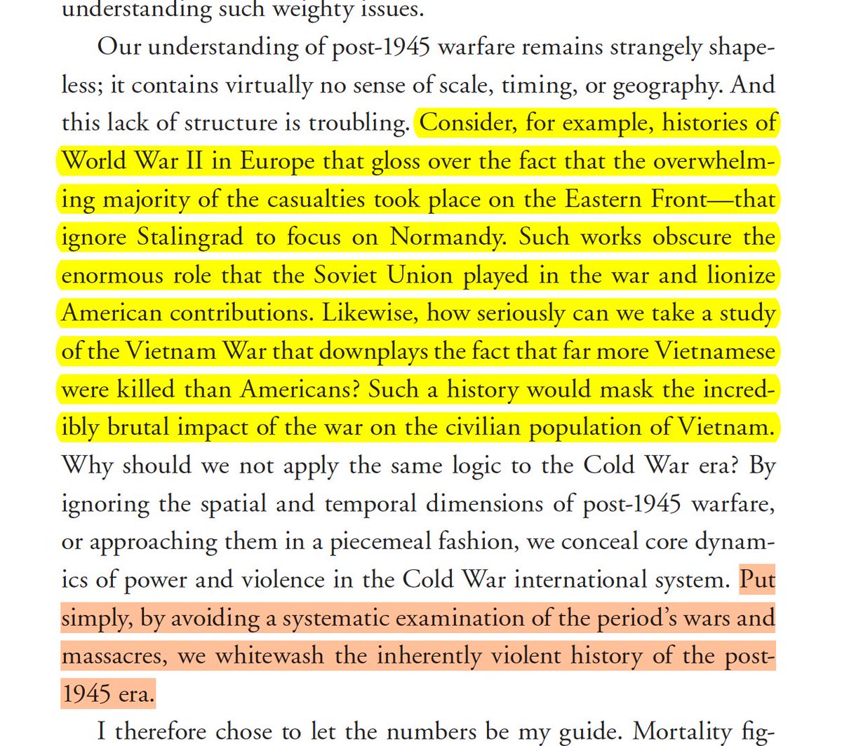 Every time I hear lamentations about the death of the post-1945 Liberal International Order (at the hands of the Russians and the Chinese), I am reminded of Paul Chamberlin's book, The Cold War's Killing Fields. Here's a useful passage from the book.