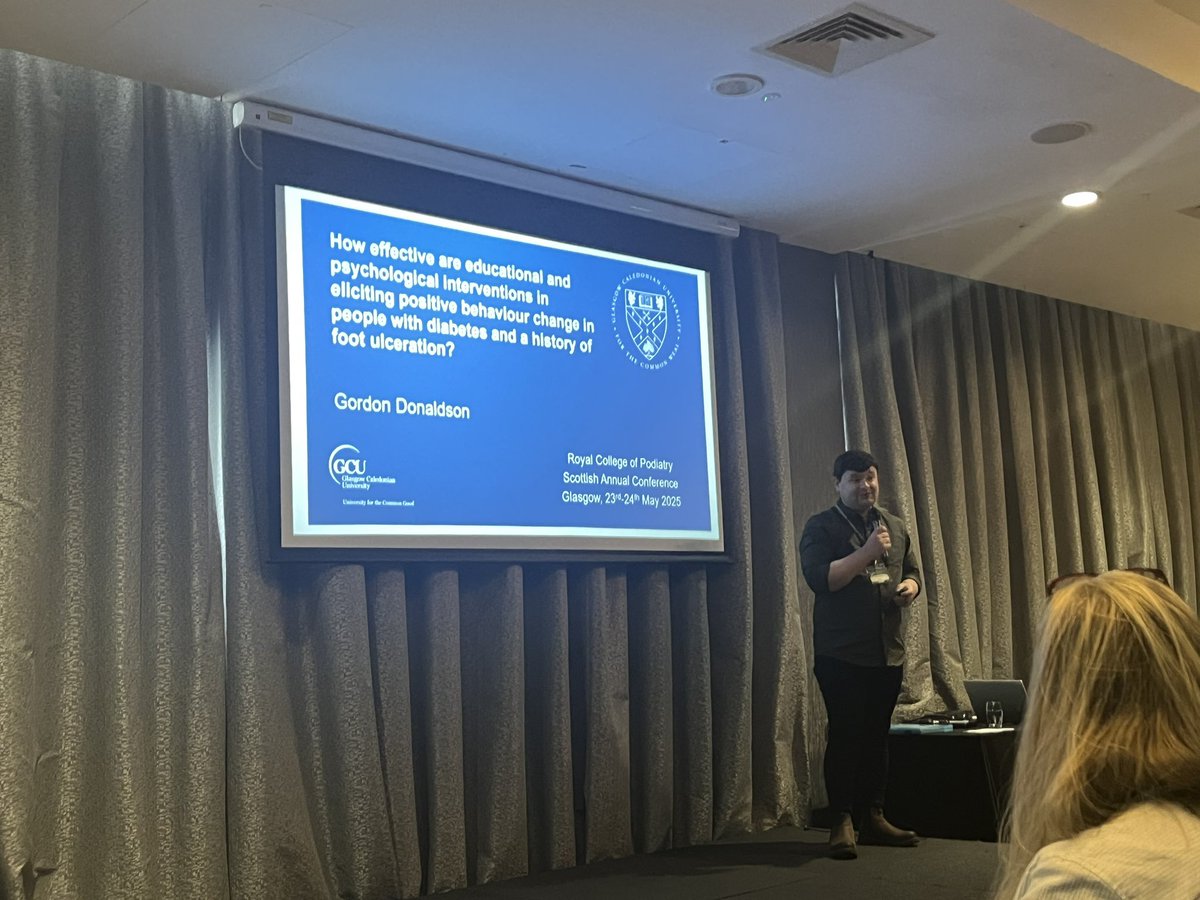 GCU Podiatry (@gcupodiatry) on Twitter photo Our level 4 <a href="/GCUPodiatry/">GCU Podiatry</a> student Gordon Donaldson presenting his important honours project research at the <a href="/RoyColPod/">Royal College of Podiatry</a> Scottish one day conference. Future star! ⭐ 👏 🦶🏼<a href="/GCUSHLS/">Glasgow Caledonian University SHLS</a> <a href="/CaledonianNews/">Glasgow Caledonian University</a> <a href="/GCUReach/">GCU Research Centre for Health (ReaCH)</a> <a href="/GCUResearch/">GCU Research</a> <a href="/GCU_StudentLife/">GCU Student Life</a> Our level 4 <a href="/GCUPodiatry/">GCU Podiatry</a> student Gordon Donaldson presenting his important honours project research at the <a href="/RoyColPod/">Royal College of Podiatry</a> Scottish one day conference. Future star! ⭐ 👏 🦶🏼<a href="/GCUSHLS/">Glasgow Caledonian University SHLS</a> <a href="/CaledonianNews/">Glasgow Caledonian University</a> <a href="/GCUReach/">GCU Research Centre for Health (ReaCH)</a> <a href="/GCUResearch/">GCU Research</a> <a href="/GCU_StudentLife/">GCU Student Life</a>