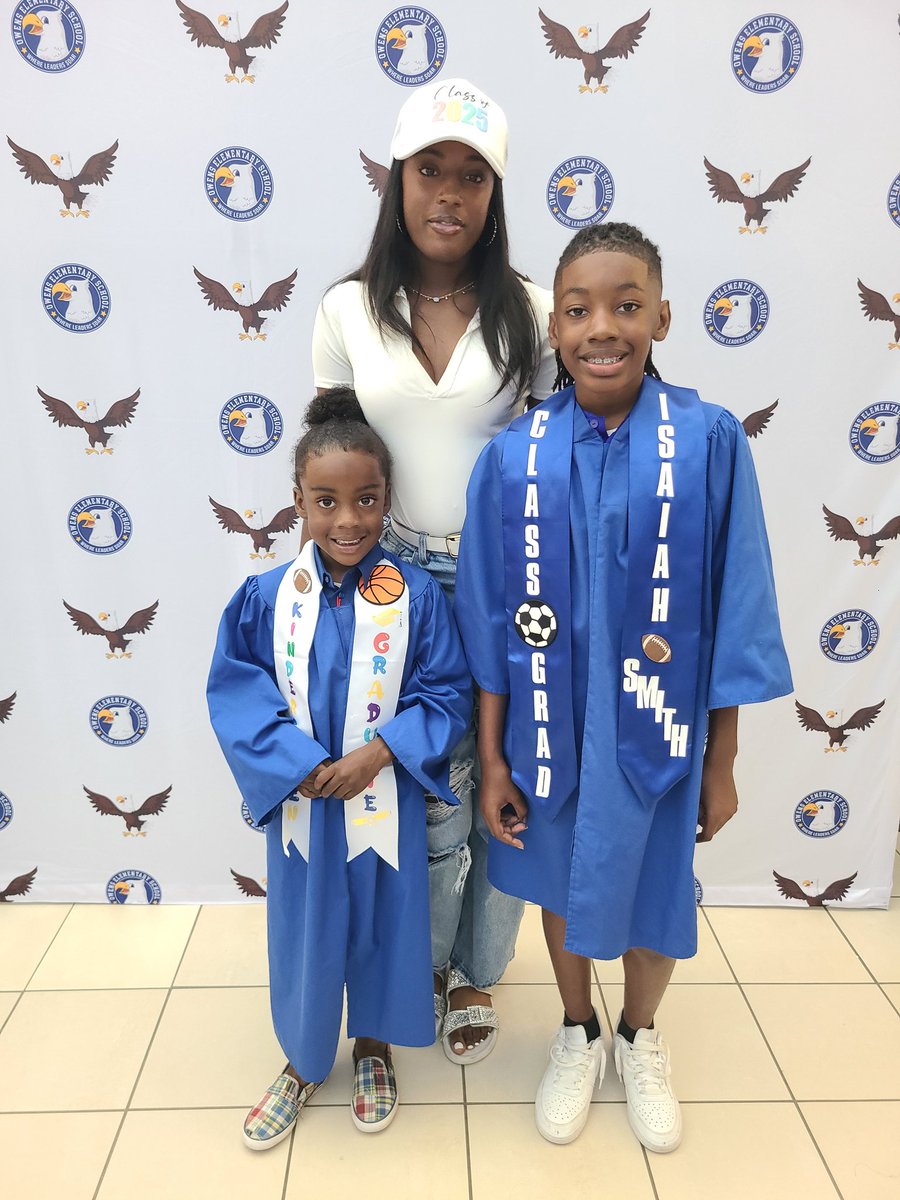 My brother's and I all graduated class of 2025‼️ 
High-school
5th Grade headed to middle school
Kindergarten 
ShoutOut to our parents