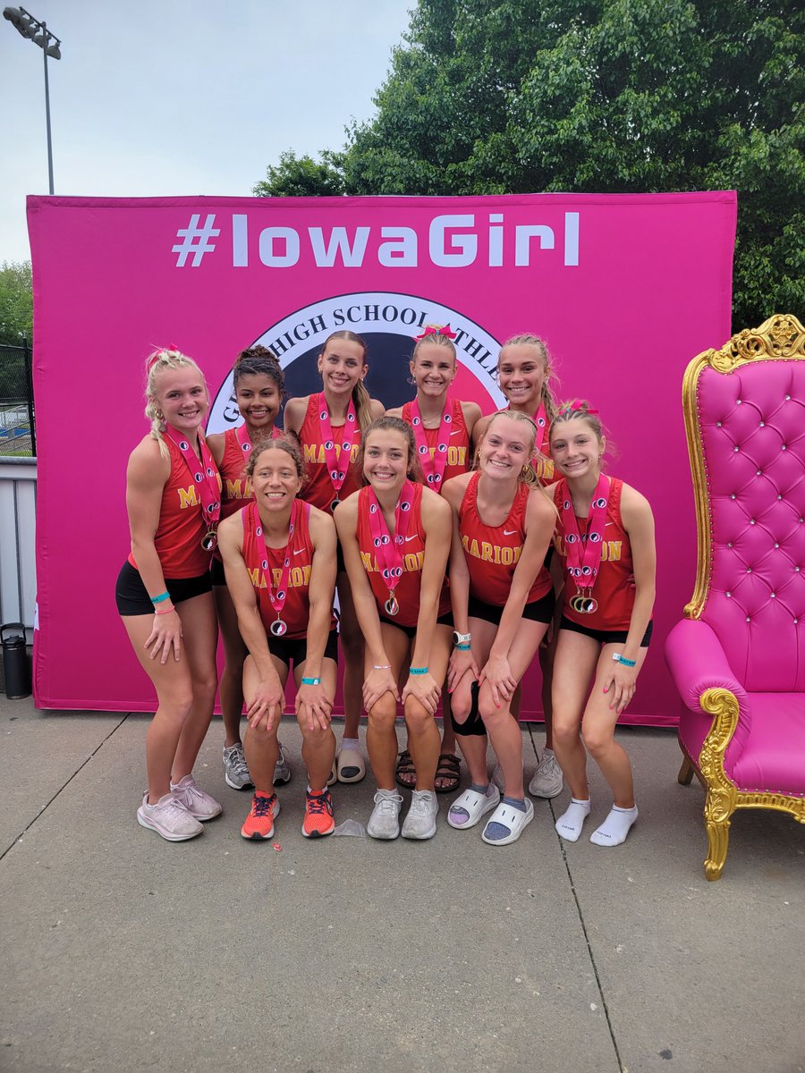 Ladies wrapped up the 2025 Track and Field Season finishing 4th overall as a team!! 🏃‍♀️ 10 ladies, 14 events, 4 Top 3 finishes, 9 Top 8 finishes, and memories that will last a life time!

ADM - 67, Mt. Vernon 58, Gilbert 68, Marion 50

#Marion #Wolves #StateTrackAndField #Track