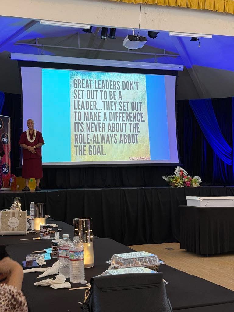governorpula's tweet photo. Honored to speak at the DPW banquet—a night celebrating those who keep American Samoa moving forward. From roads to facilities, your work matters. Fa’afetai tele lava! 🇦🇸
#PublicWorksPride #AmericanSamoa #DPWWeek2025 https://t.co/jL8rcFVjGp