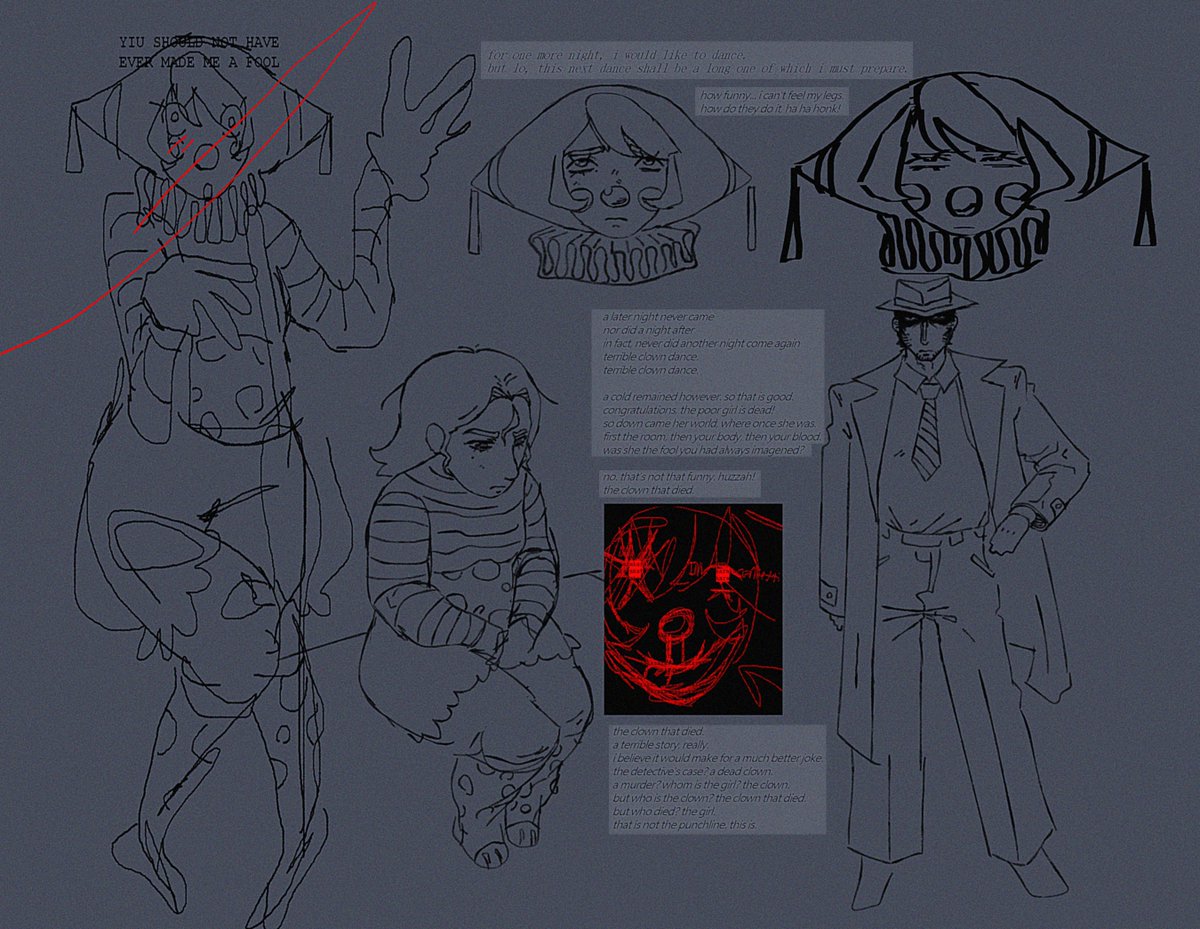 SpookuSeptember's tweet image. art for The Clown That Died