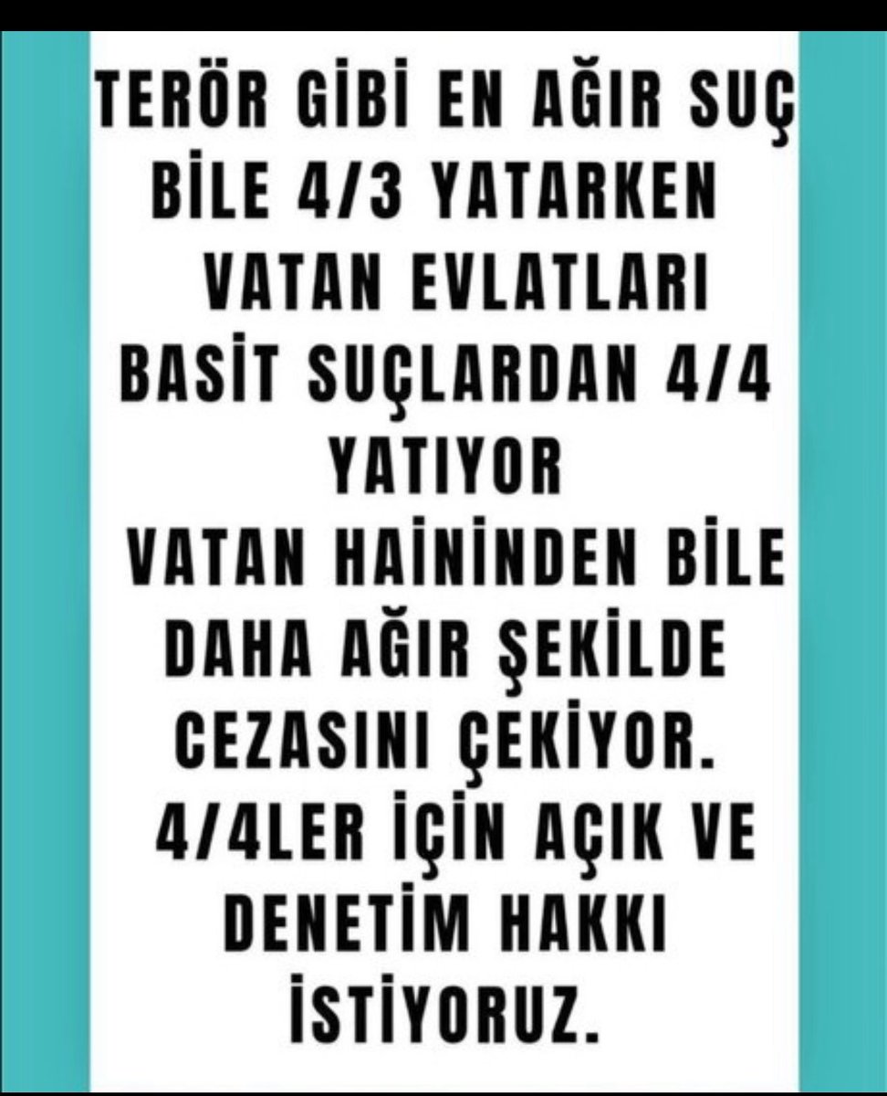 Suçlara göre mükerrir olsaydık bugün mahküm ailelerin çoğu dışardaydı #Mükerrer yargının altında yıllarca ezilmiştir basit suçlardan tekerrür olup yatan mahküm aileleri unutmayın 8 ve 9 yargı paketlerinde söylenen ama düzeltilmeyen siyasetin altında ezilen bizler bu pakette en