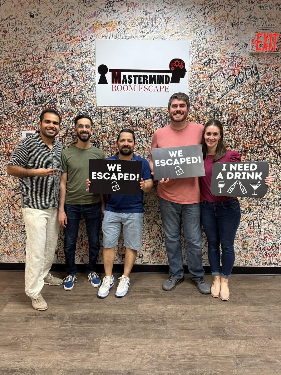 Myasirbaloch's tweet image. Another escape room? Of course.! This time: The Cursed Castle. Tougher than our past quests, but with minutes to spare before the curse kicked in… we escaped! Team spirit, spooky puzzles & a hint of nephrology magic - breaking curses & barriers together!
@WashUNephrology