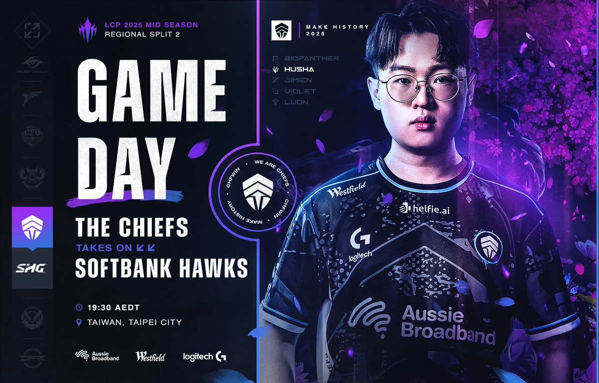 The Chiefs (@chiefsesc) on Twitter photo Our last shot to make it to playoffs…
A win tonight against the Hawks, to a playoffs dream for OCE is what we’ve been waiting for 🇦🇺
BRING IT ON <a href="/esports_hawks/">福岡ソフトバンクホークス ゲーミング/SHG</a> 👊
🕢 7:30PM AEST
📺 ttv/lolpacificen
#WeAreChiefs🛡️ | #CHFWIN🛡️ | #LoLPacific Our last shot to make it to playoffs…
A win tonight against the Hawks, to a playoffs dream for OCE is what we’ve been waiting for 🇦🇺
BRING IT ON <a href="/esports_hawks/">福岡ソフトバンクホークス ゲーミング/SHG</a> 👊
🕢 7:30PM AEST
📺 ttv/lolpacificen
#WeAreChiefs🛡️ | #CHFWIN🛡️ | #LoLPacific