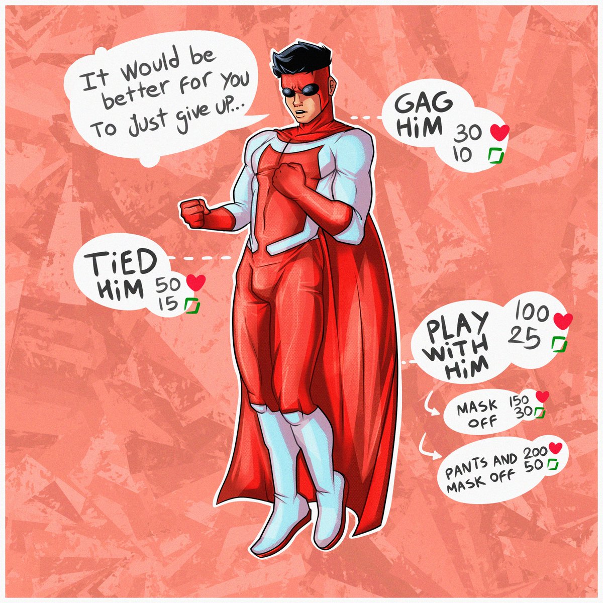 Oh no, you've run into an evil Mark! What will you do? Will you give up? Or maybe...⛓️⛓️

#INVINCIBLE