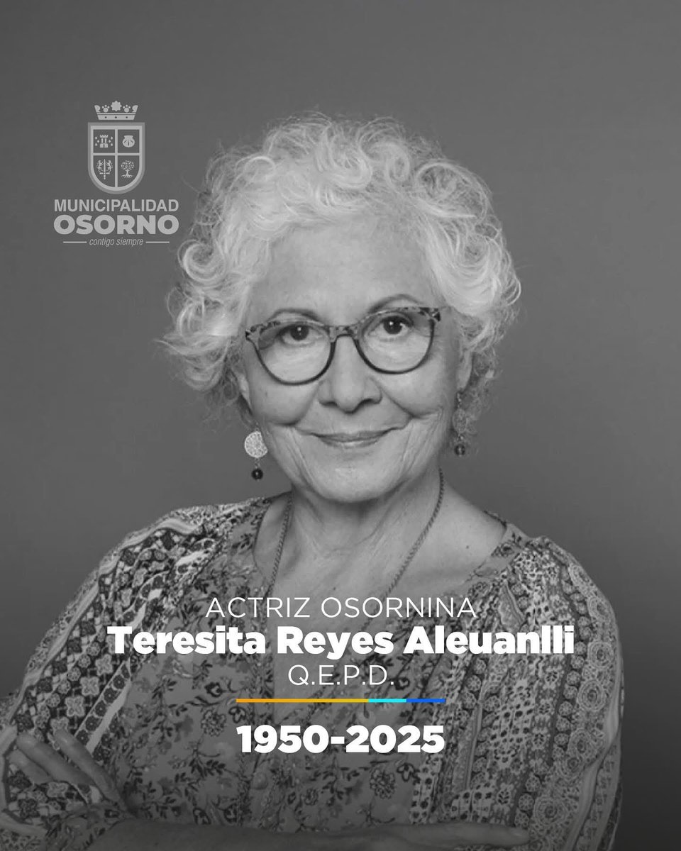 muni_osorno's tweet photo. 🕊️ Descansa en paz querida Teresita, la comunidad osornina te recuerda y te abraza a la distancia, con respeto y amor.

La Ilustre Municipalidad de Osorno, a través de su alcalde y concejales, también se adhieren al dolor de la familia de nuestra querida coterránea. https://t.co/PPLbhZkhgG