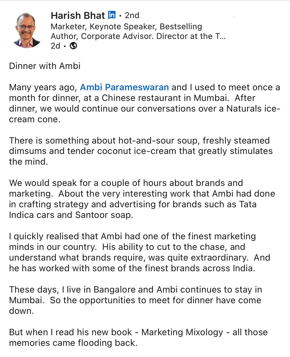 WestlandBooks's tweet image. ‘I recommend this book to every marketer, every student of marketing, and anyone who wants to understand what leads to great brand building.’

Here’s a glowing endorsement for branding guru @ambimgp’s Marketing Mixology by Harish Bhat!

Get your copy today.
