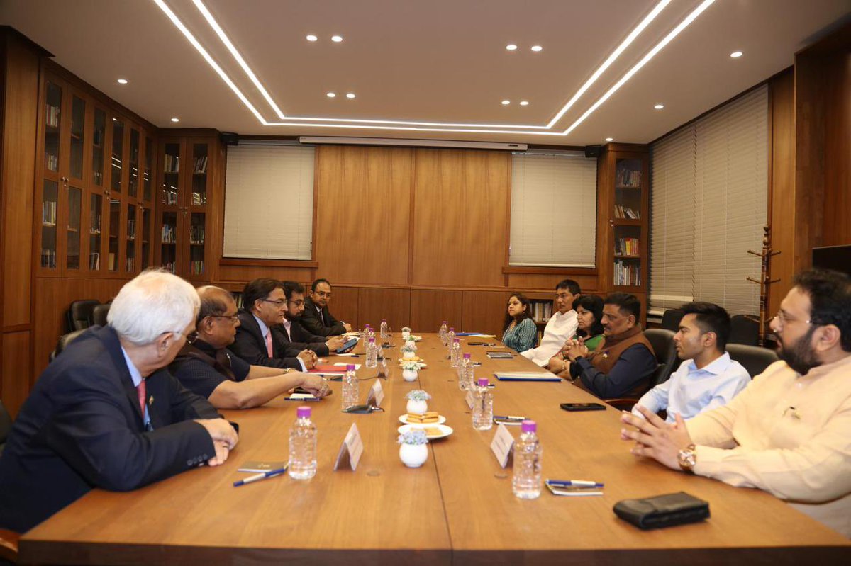 All India Trinamool Congress (@aitcofficial) on Twitter photo The All-Party Parliamentary Delegation, including Shri <a href="/abhishekaitc/">Abhishek Banerjee</a>, attended a crucial briefing by the Indian Ambassador at the Indian Embassy in Seoul — discussing the way forward and reaffirming India’s resolute stance against terrorism. The All-Party Parliamentary Delegation, including Shri <a href="/abhishekaitc/">Abhishek Banerjee</a>, attended a crucial briefing by the Indian Ambassador at the Indian Embassy in Seoul — discussing the way forward and reaffirming India’s resolute stance against terrorism.