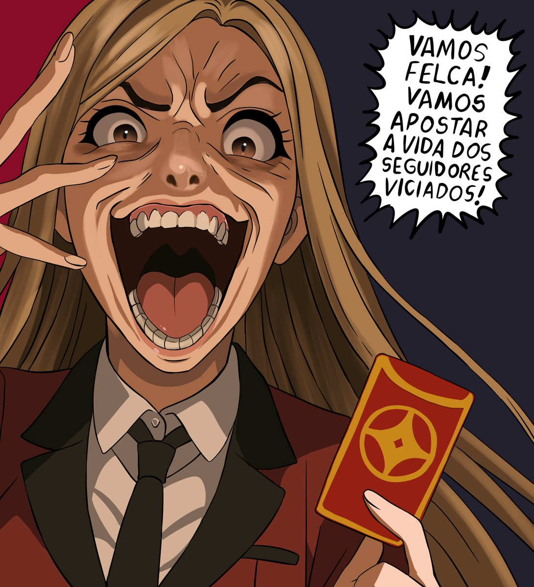 A Bianquinha chamando o <a href="/Felcca/">Felca</a> pra apostar a vida de seus seguidores viciados