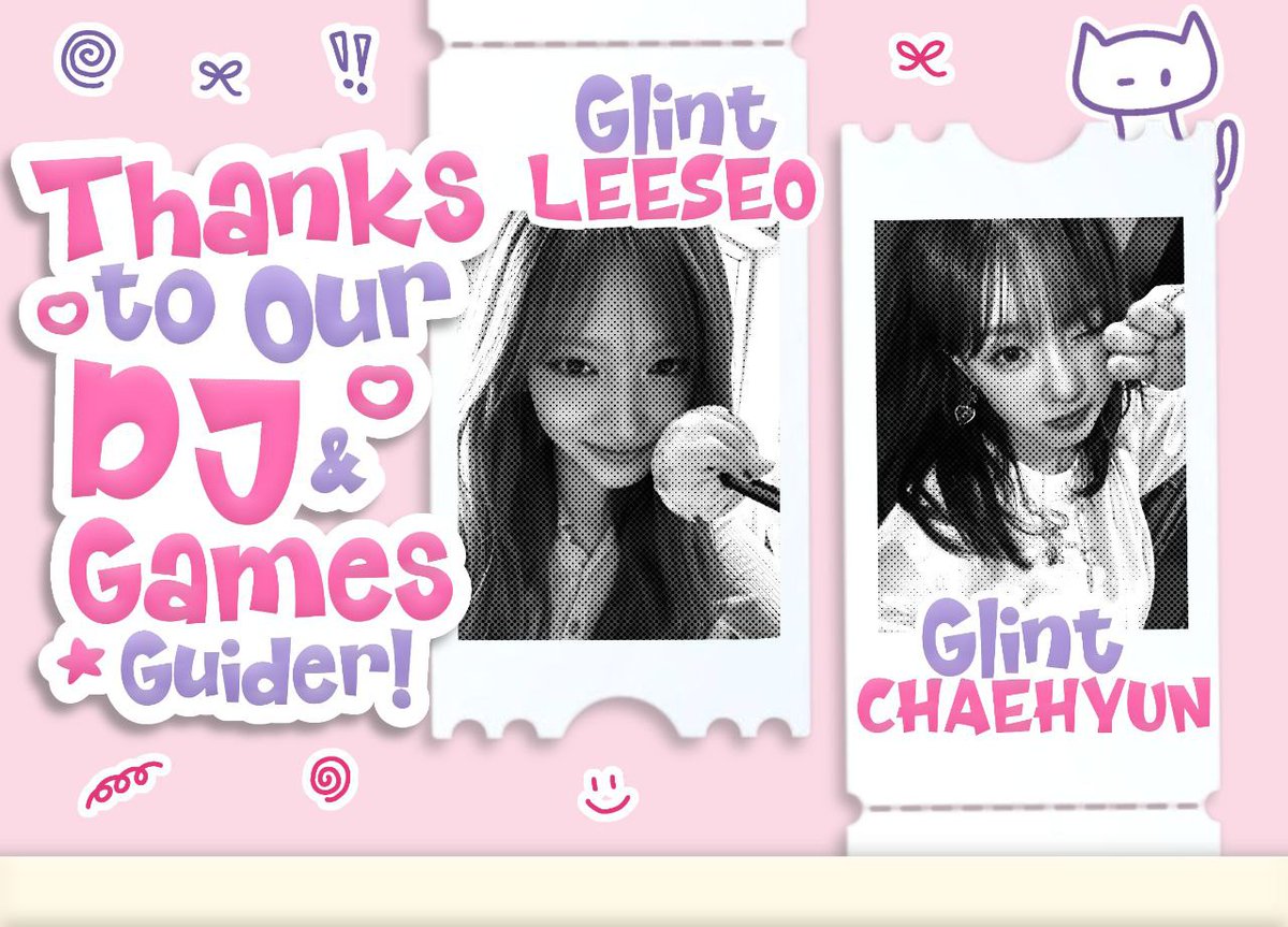 ⠀
It’s a wrap, thanks to <a href="/GlintCHAEROM/">≽ܫ≼</a> and <a href="/GlintLEESEO/">ؘ</a> for the Fun Time! We’re having fun together, and now it’s your time to take a rest. Have a proper rest and you did well! ૂ🩷
⠀