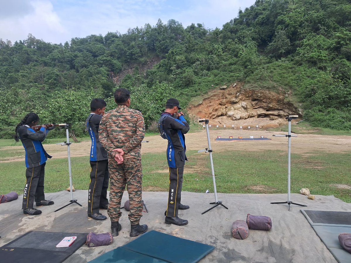 nccner's tweet photo. The NER Dte Team is undergoing firing practice at Chhaprakata Firing Range (Bongaigaon) in preparation for IDSSC 2025. A total of 22 cadets from various battalions are participating in the training to enhance their shooting skills.
#NCC
#IDSSC
#ShootingSkills https://t.co/aOduTw4lHa
