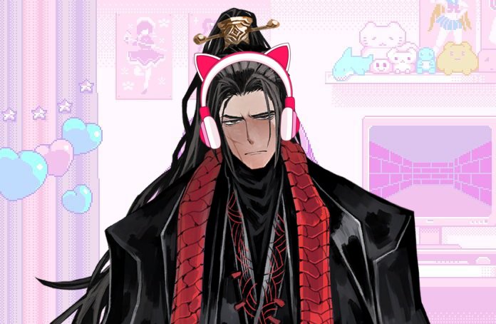 SERPENTINESLASH's tweet photo. Relaxing while listening to my favourite audiobook in my room.

Thank you Baoyu for letting me borrow your headphones. They are quite unique in design. https://t.co/i7Ntx6e9f8