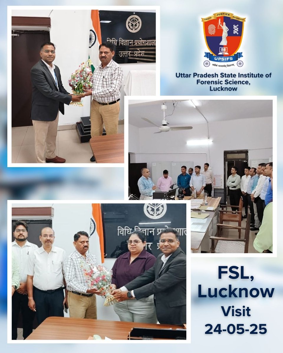upsifsUp's tweet image. UPSIFS visits FSL Lucknow for a hands-on glimpse into real-time forensic investigations — opening doors to deeper learning and greater career opportunities!
@iitbombay
@NFSU_Delhi
@IITKanpur
@iitmadras
@IIML

 #CareerOpportunities #BeyondTheClassroom #FutureReady