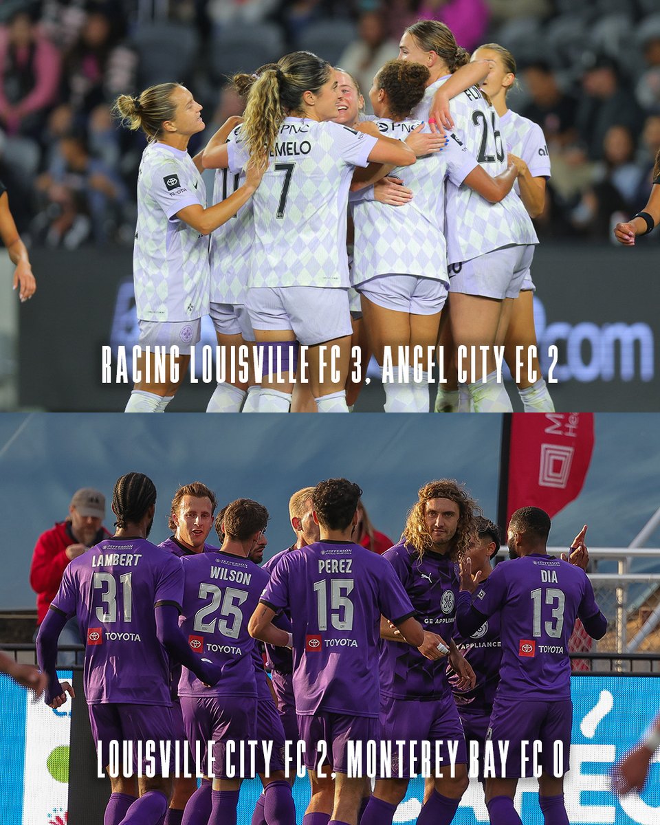 Racing Louisville FC (@racingloufc) on Twitter photo Six-point Saturday night in California for Louisville's pro soccer teams 🙌
#RacingLou 🤝 <a href="/loucityfc/">Louisville City FC</a> Six-point Saturday night in California for Louisville's pro soccer teams 🙌
#RacingLou 🤝 <a href="/loucityfc/">Louisville City FC</a>