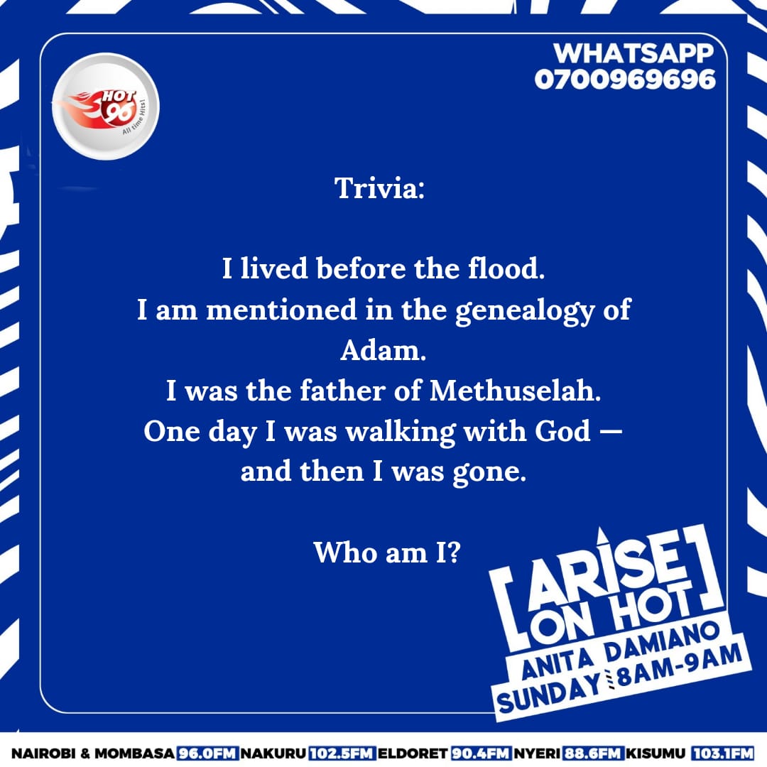 Bible Trivia on #AriseOnHot with <a href="/MbuyaDamiano/">Anita Damiano</a> 

Can you find this character?