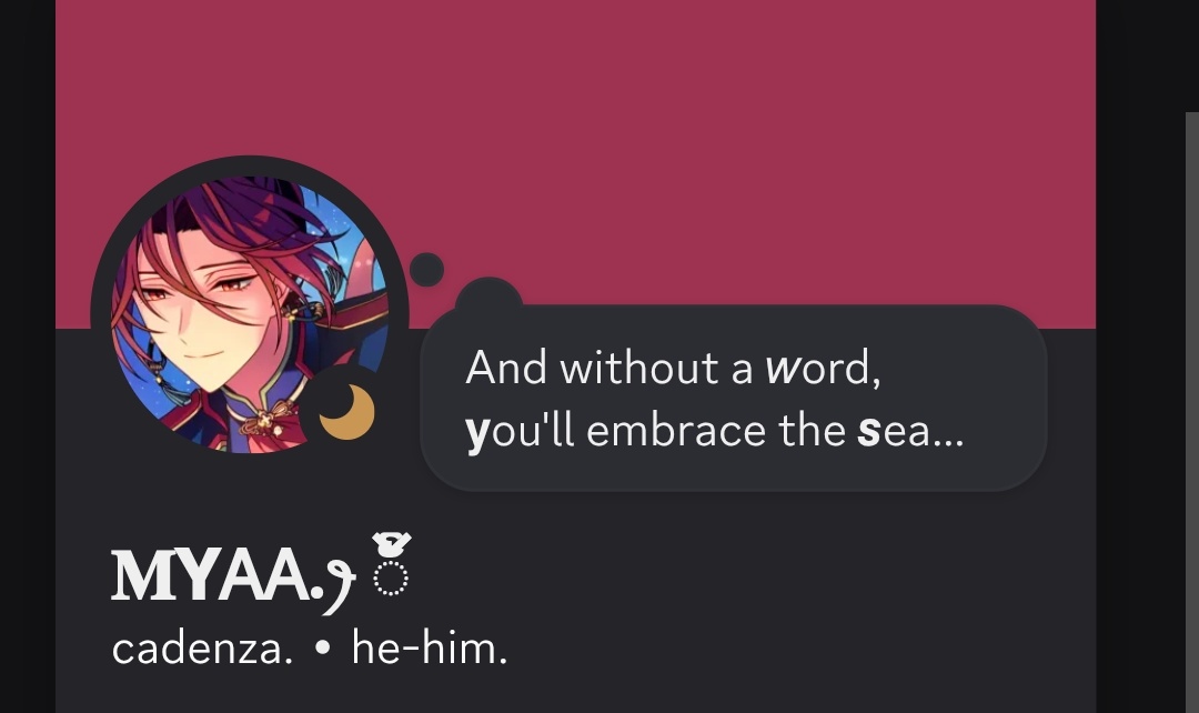 Nyahooo 👐 como mayoritariamente paso por aquí para los MDs y van fatal, vi algunos oomfs subir sus discord así que me uno—.
No lo uso una barbaridad pero para emergencias.!! 🫡🫡🌱