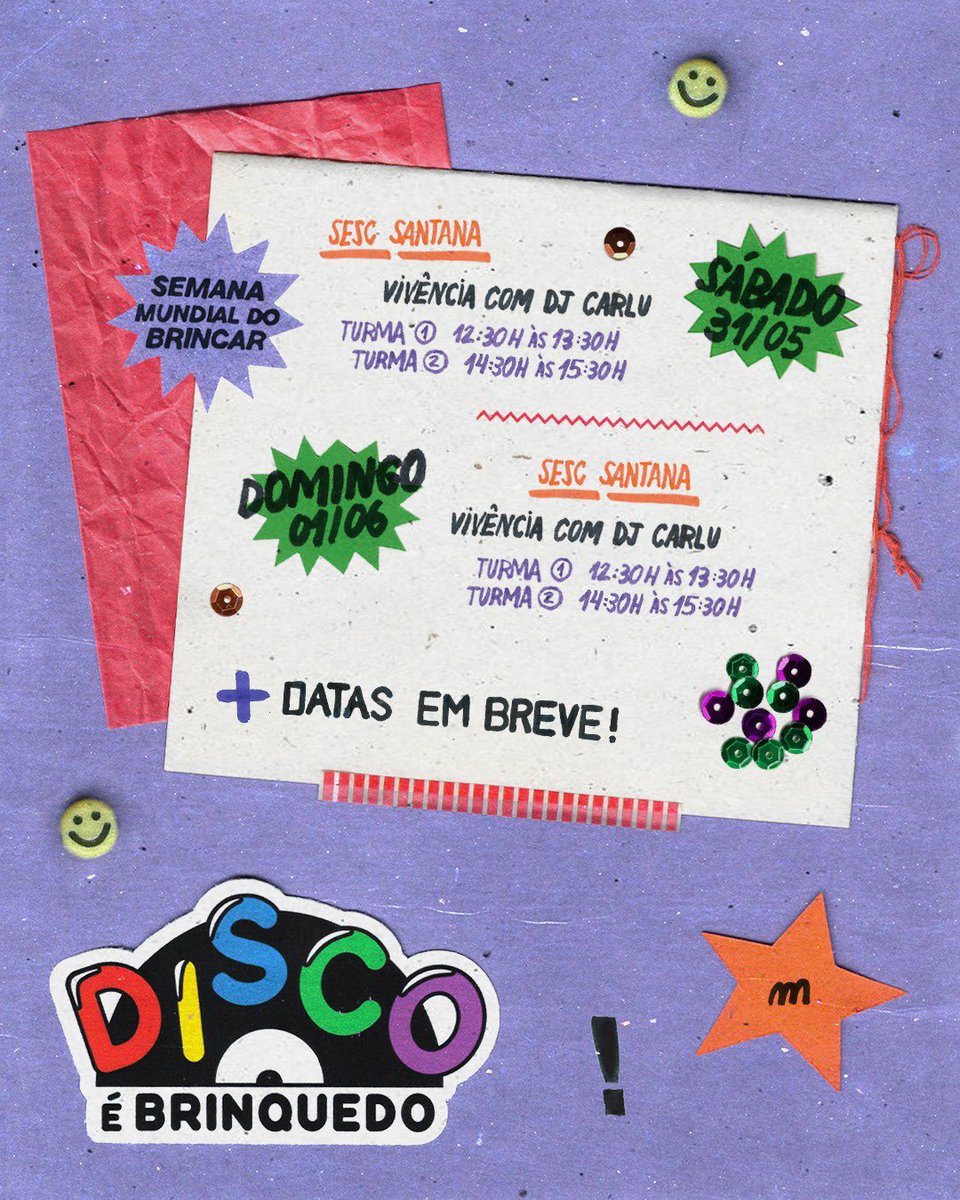 carlu13's tweet photo. Disco é brinquedo na Virada Cultural e na Semana Mundial do Brincar! Vamos 🌟❤️✨🎶🎊
#viradacultural2025 #viradacultural #semanamundialdobrincar #discoebrinquedo https://t.co/yHXdLIu3DR