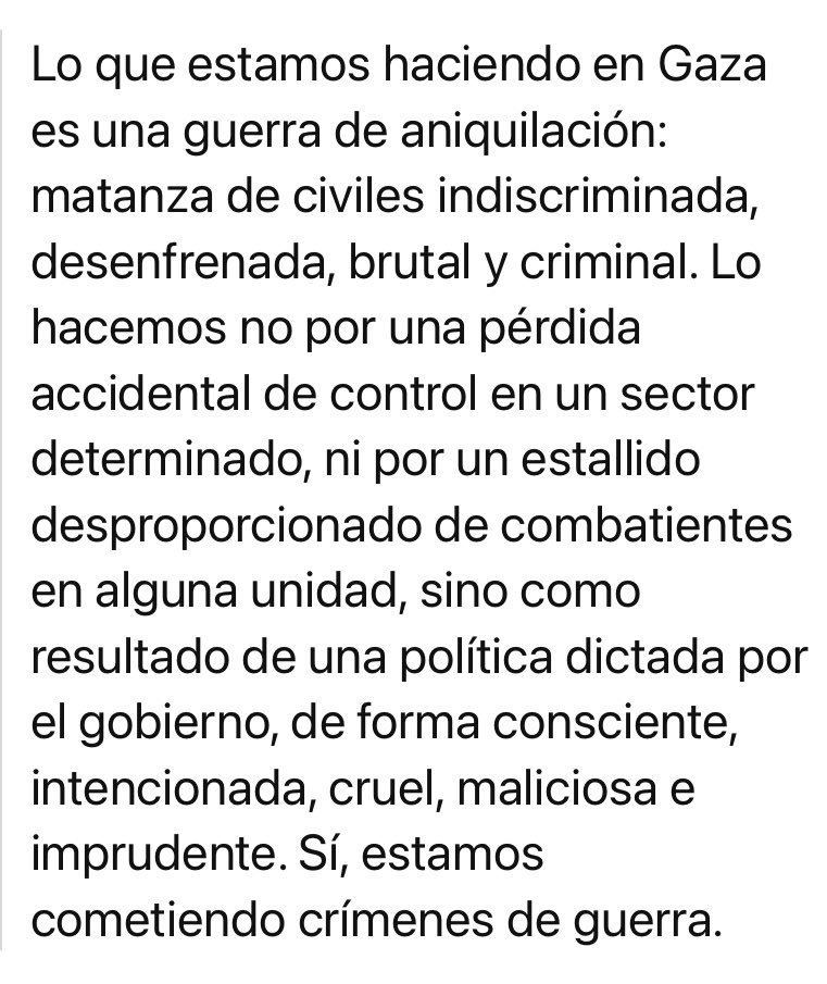 No es un antisemita de izquierdas ni anti israelí. 
Es tan judío como el que más. Fue Primer Ministro de Israel.
Ehud Olmert expone a muchos líderes y Gobiernos y a otras autoridades en Europa:
el discurso tibio de tantos ya no es un apoyo “a Israel”, sino a un Gobierno criminal.