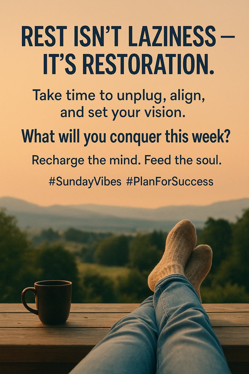 WildSoulbtc's tweet image. Rest isn’t laziness — it’s restoration.
Take time to unplug, align, and set your vision.
What will you conquer this week?
Recharge the mind. Feed the soul.
#SundayVibes #PlanForSuccess