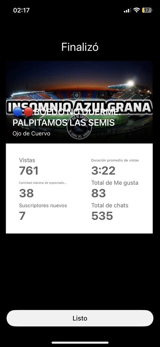 Primer vivo. Muchísimas gracias. Fue un éxito. 

Ahora a tratar descansar. 

🔵🔴VAMOS NOSOTROS.