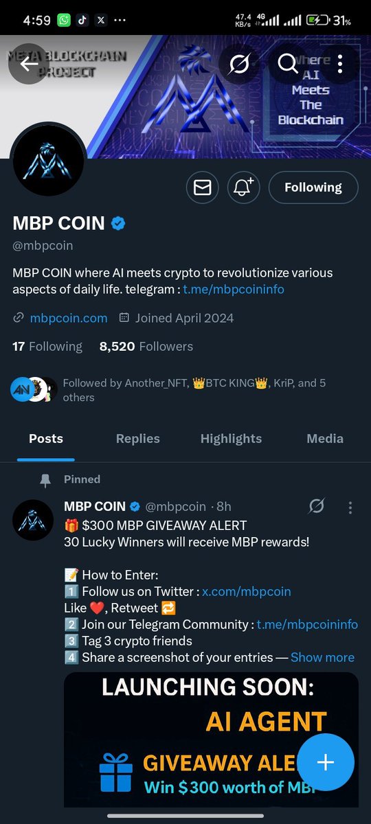 dashucharan1's tweet photo. @mbpcoin Thanks for opportunity
@goodhope54
@NehalCh83825680
@CryptoWhale183
#MBPtoken #AITradingAgent #CryptoAI #DeFiRevolution #MBPGiveaway https://t.co/j1cwhI5avf