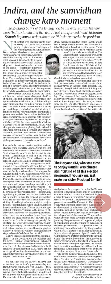 ‘Get rid of all this election nonsense. If you ask me, just make our sister (Indira Gandhi) President for life.’

Riveting excerpts from Srinath Raghavan’s upcoming book, Indira Gandhi and the Years That Transformed India.