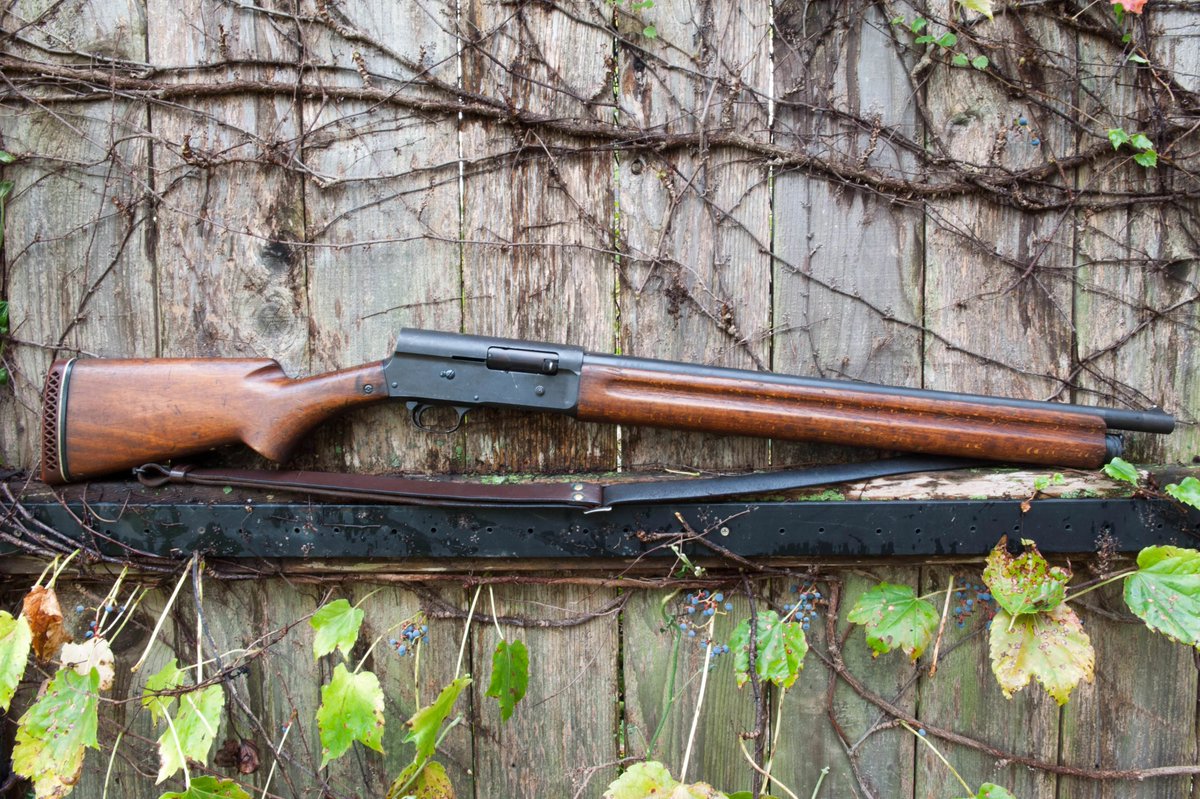 DocStrangelove2's tweet photo. A Rhodesian FN Auto 5, with its unique long handguard covering the entirety of the magazine tube. https://t.co/QiCyOQmpq1