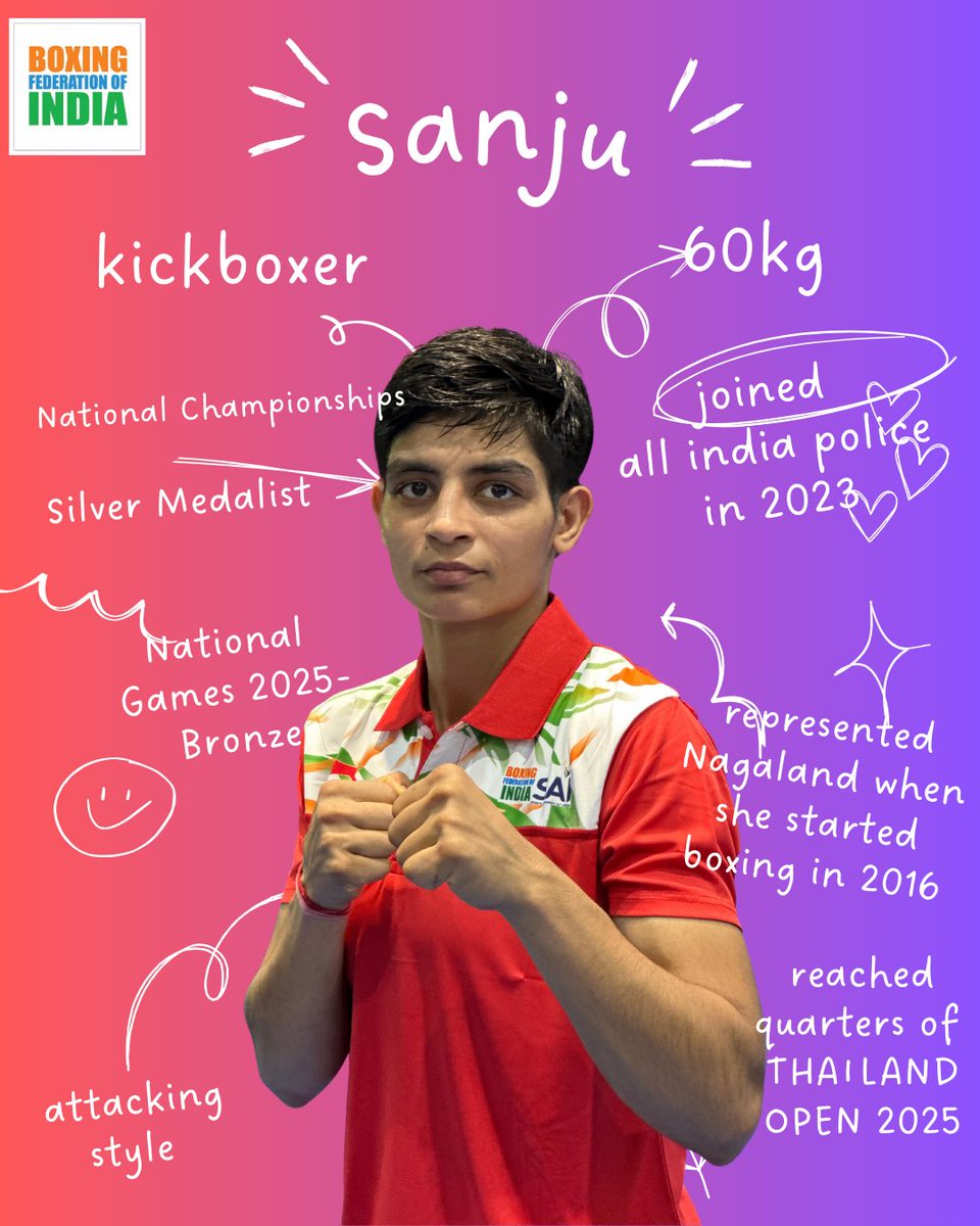 From the alleys of dreams to the ring of destiny📈

Sanju didn’t just fight her opponents while she kicked off her campaign in Thailand —she fought stereotypes, silence and the weight of her dreams and aspirations.
Let every punch tell a story. 🥊🔥
 #Boxing #thailandopen2025