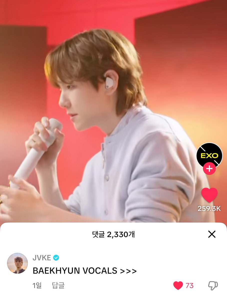 백현이 (@boxianbaozi) on Twitter photo JVKE, the original singer of ‘golden hour’, left a comment under Baekhyun’s song cover on TikTok! ❤️
JVKE: BAEKHYUN VOCALS >>>
#BAEKHYUN #백현 <a href="/B_hundred_Hyun/">Baekhyun_EXO</a> JVKE, the original singer of ‘golden hour’, left a comment under Baekhyun’s song cover on TikTok! ❤️
JVKE: BAEKHYUN VOCALS >>>
#BAEKHYUN #백현 <a href="/B_hundred_Hyun/">Baekhyun_EXO</a>