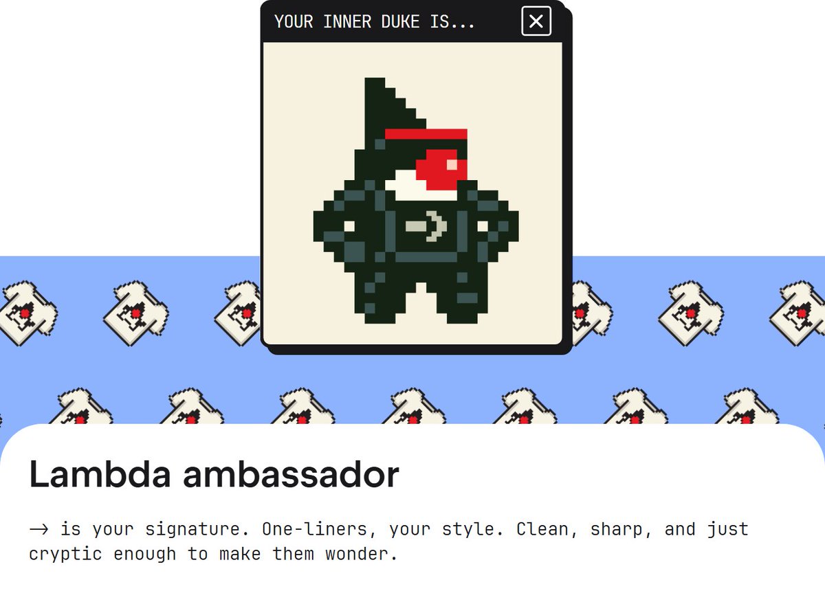 Koud_Wind's tweet image. I am Lambda ambassador. Unleash your inner Duke and win a limited-edition T-shirt! #Java30WithIntelliJIDEA jetbrains.com/lp/java-30/lam…
