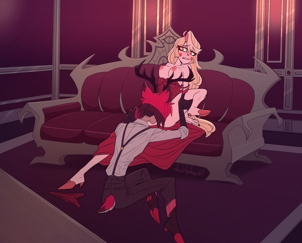 commission for charlastor after returning home from a fancy outing 🦌🌈🔞